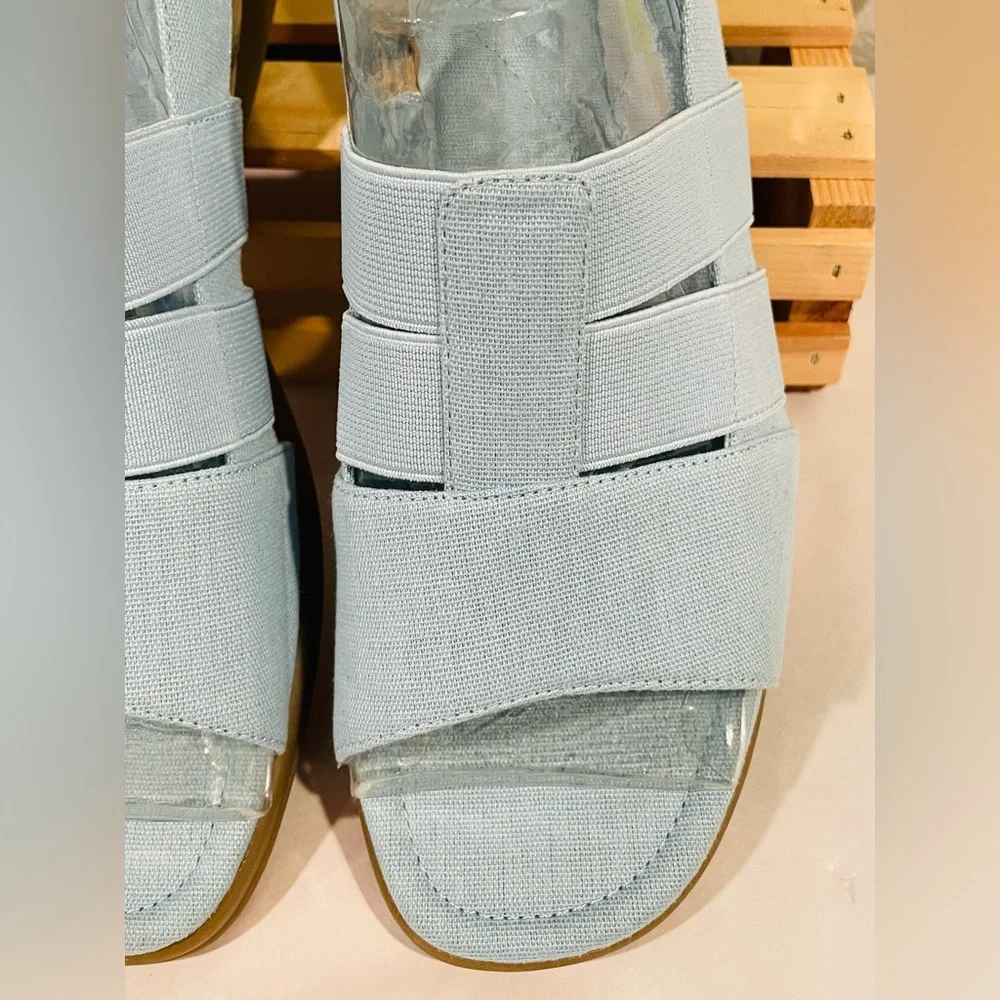 💥3/$50 Grasshoppers “Amelia III” Women's Blue Chambray Fabric Slingback Sandals